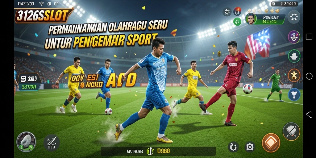 Tampilan gameplay seru dari 3126SLOT yang menampilkan aksi olahraga.