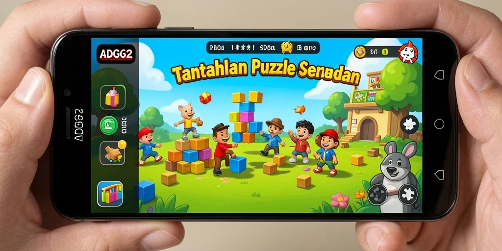 Tampilan gameplay seru ADG62 yang penuh tantangan teka-teki.