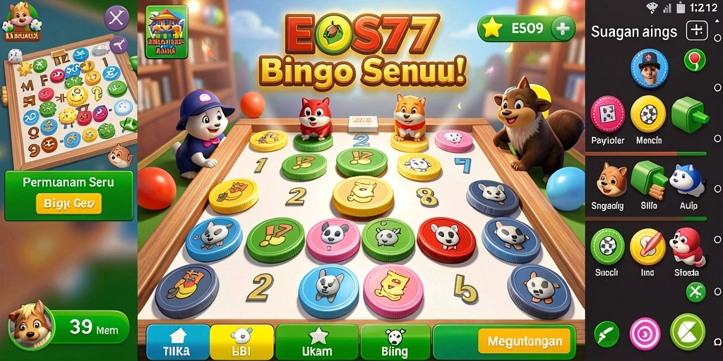 Tampilan gameplay Bingo yang seru dan menantang di EOS77.