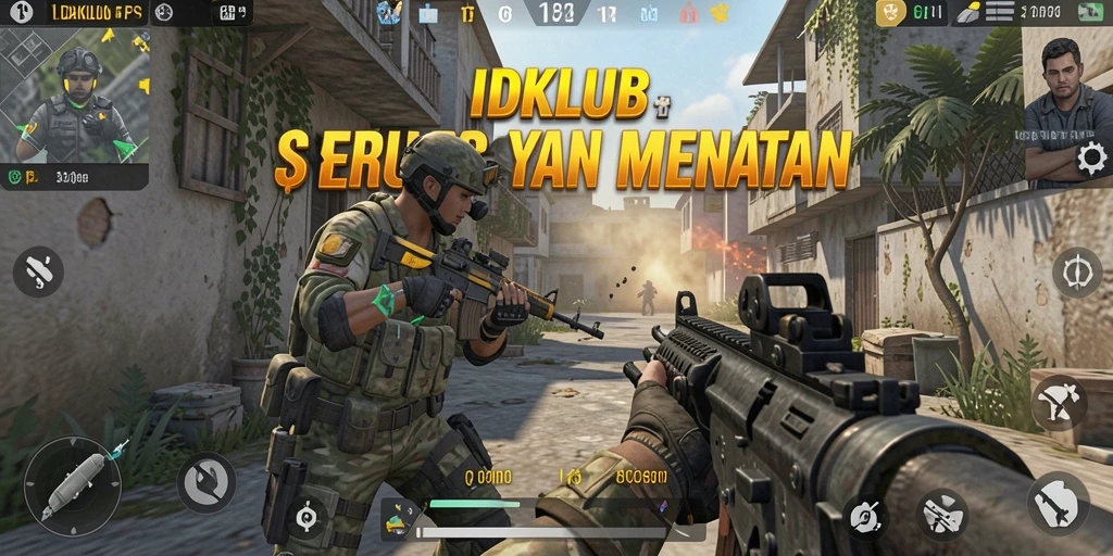 Tangkapan layar gameplay <strong>IDKLUB</strong> menunjukkan aksi tembak-menembak yang intens.