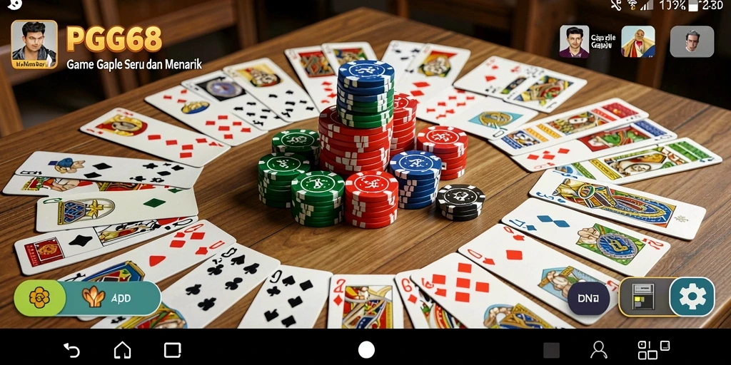 Gameplay PGG68 yang seru dan menarik pada saat bermain Gaple.