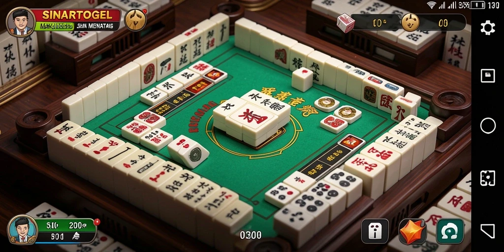 Tampilan gameplay Mahjong yang menarik dan seru di SINARTOGEL.