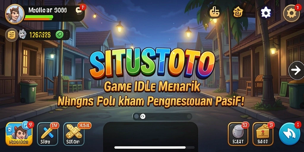 Tampilan utama SITUSTOTO menampilkan gameplay Idle yang menarik.